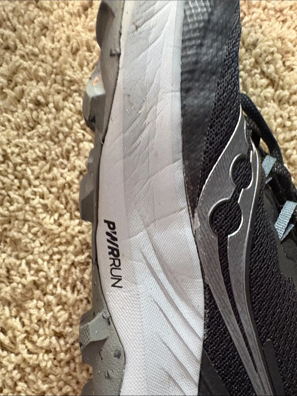 Saucony Men's black and gray Peregrine 14 trail running shoes | SZ: 8.5 US